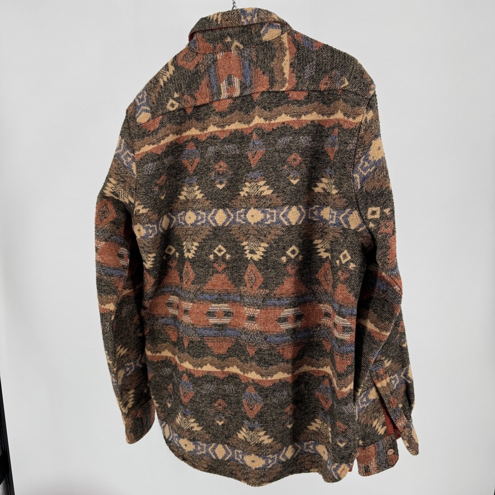 Levi's Multicolor Aztec-Pattern Lightweight Shirt Jacket - Brown Rust Blue - Picture 3 of 11